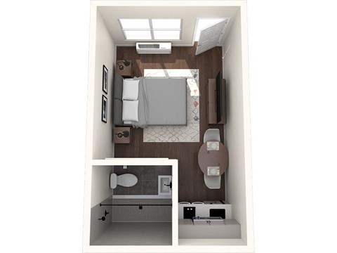 The Alegre Studio A Floor Plan